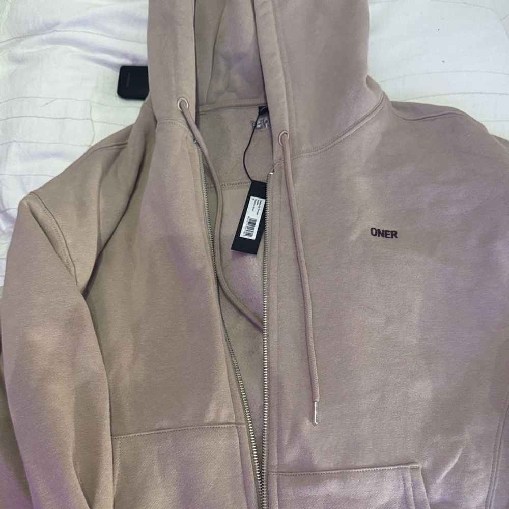 Oner Active Mushroom Brown Foundations Hoodie Jacket Sz Med *NWT